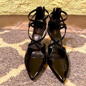 Micheal Kors Pointed Strappy Heel Zipper Closure